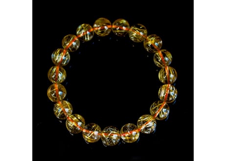 ゴールドルチルクォーツ ブレスレット 10mm