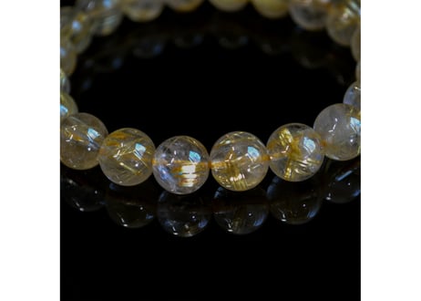 ゴールドルチルクォーツ ブレスレット 10mm