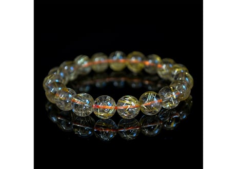 ゴールドルチルクォーツ ブレスレット 10mm