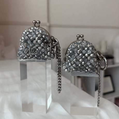 がま口チャーム（シルバー×シルバー金具）