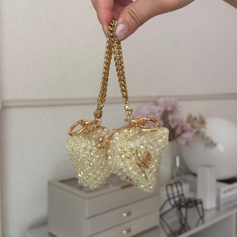 がま口チャーム（シャンパンイエロー×ゴールド金具） | NIIA