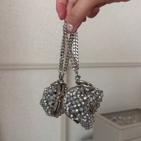 がま口チャーム（シルバー×シルバー金具）