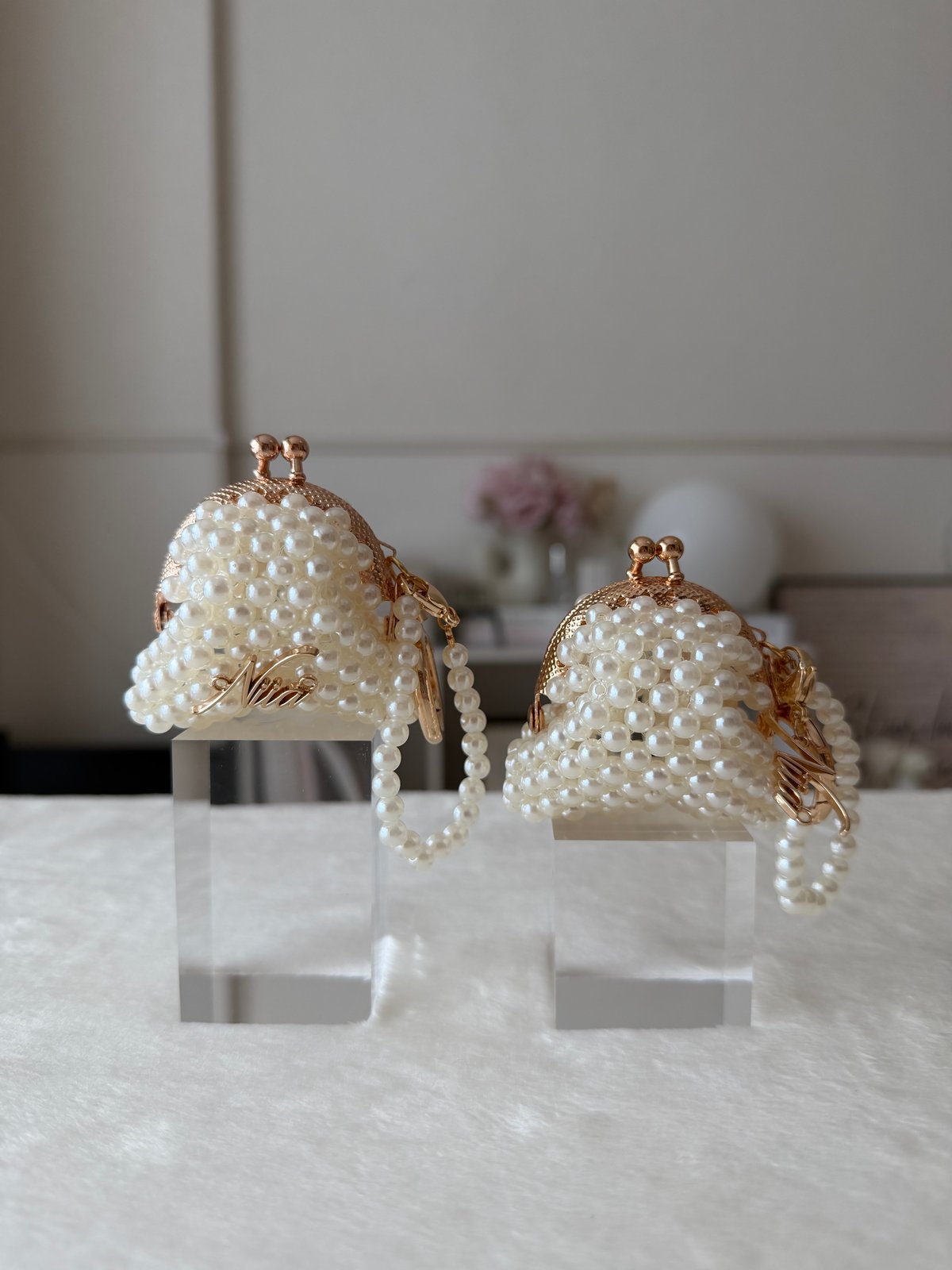 ビーズがま口チャーム（パール） | NIIA