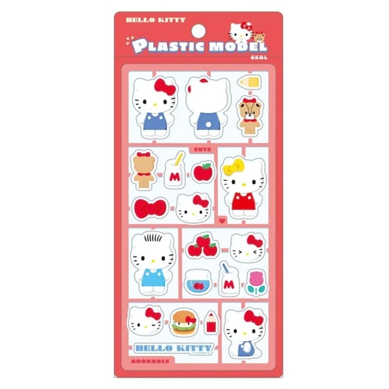 サンリオキャラクターズ プラスチックモデル風シール PM／ハローキティ