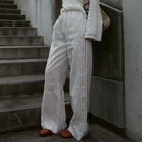 Lace Embroidery Easy Pants