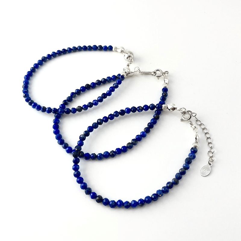 ブラウン ジルコン 4mm ブレスレット 天然石 誕生石 SV925 マグネット