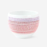 波佐見焼　一服碗　色染流し　赤　満水容量280ml
