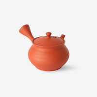 常滑焼　朱泥珠形糸目急須　セラメッシュ　満水容量140ml