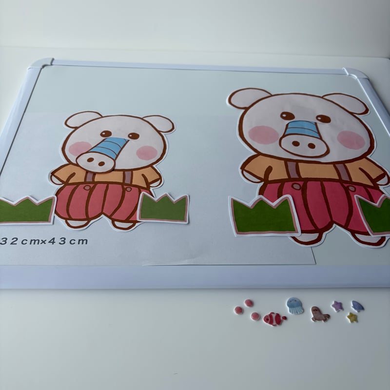 *＊dream＊*.・様オーダー品　こぶたがみちをパペット データ販売】こぶたがみちを 通常サイズ 保育教材 | ラッキー先生の