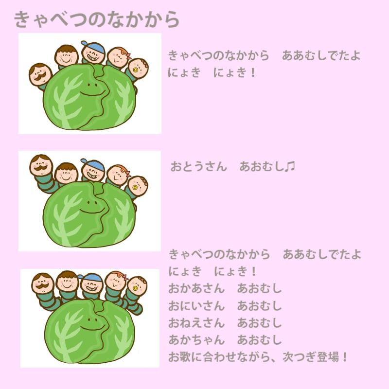 シアターキット】 キャベツのなかから 保育教材 お誕生日会 | ラッキー