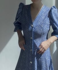 blue floral dress