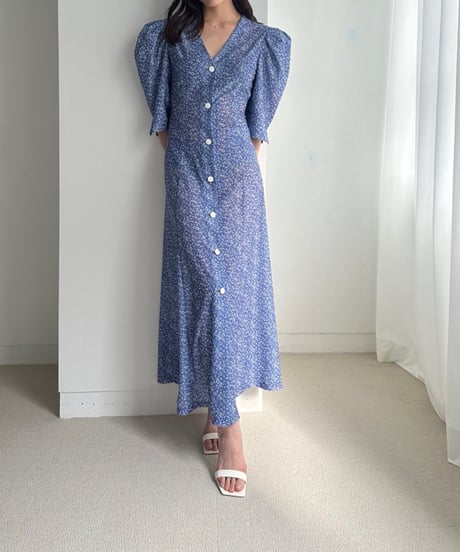 blue floral dress