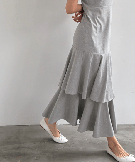 T-shirt tiered dress