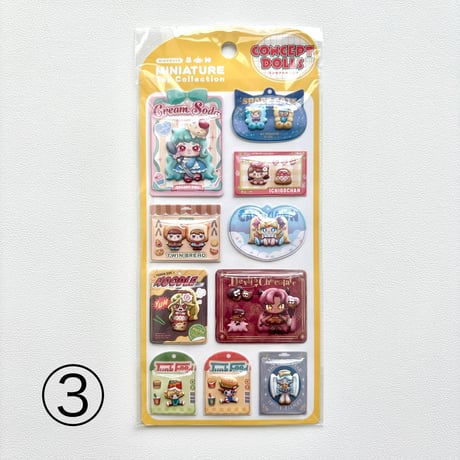 ミニチュアトイ コレクション カプセルシール 【マインドウェイブ】  全6種