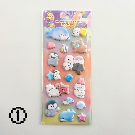 ぷくふわシール④ パステルゆめかわアニマルシリーズ