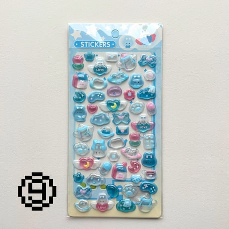 ぷくぷくシール⑨ 3Dsticker