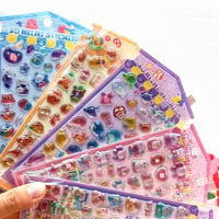 3D RELIEF STICKERS うるうるシール 全6種類