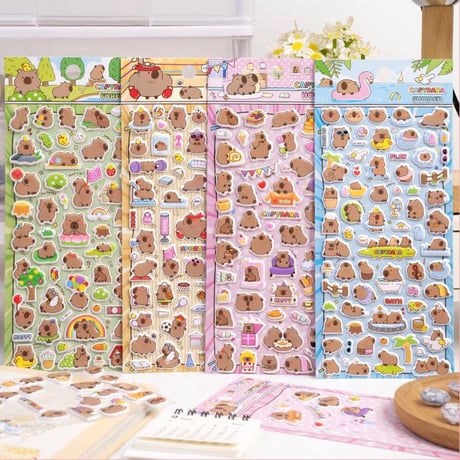 癒しカピバラのぷくぷくシール②