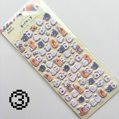 ぷくミニ マシュマロシール② オバケーヌ ふんわりタッチ  【中国正規ライセンス品】