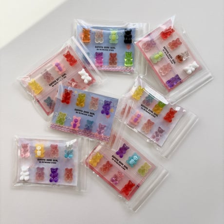 グミベアシール byぺたりんこ商店 オリジナル立体シール