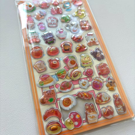 3D RELIEF STICKERS うるうるシール 全6種類