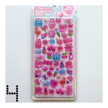 うるぷく3Dシール【Stickers cute】全4種