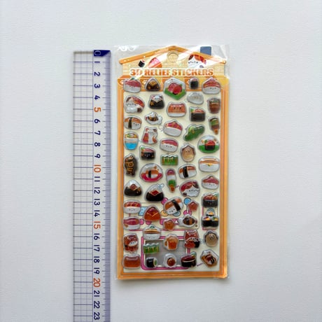 3D RELIEF STICKERS うるうるシール 全6種類