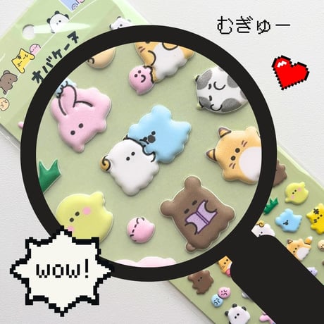 ぷくミニ マシュマロシール① オバケーヌ カラフル 【中国正規ライセンス品】