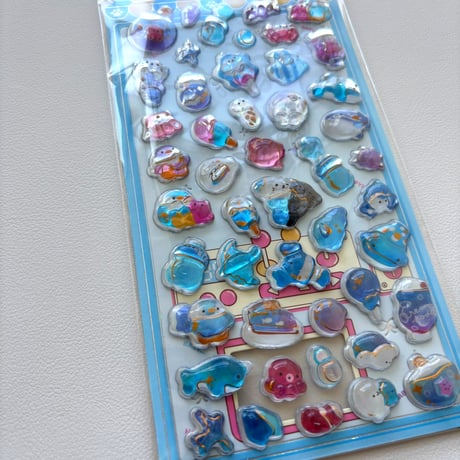 3D RELIEF STICKERS うるうるシール 全6種類