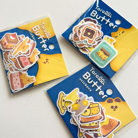 Torolli Butter stickers Butter フレークシール 全3種 【ワールドクラフト】