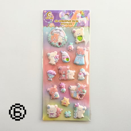ぷくふわシール④ パステルゆめかわアニマルシリーズ