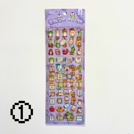 ミニシール① 2枚入り PET素材 クリア チビシール
