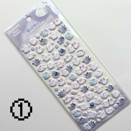 ぷくミニ マシュマロシール② オバケーヌ ふんわりタッチ  【中国正規ライセンス品】