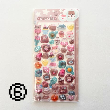 ぷくぷくシール⑨ 3Dsticker