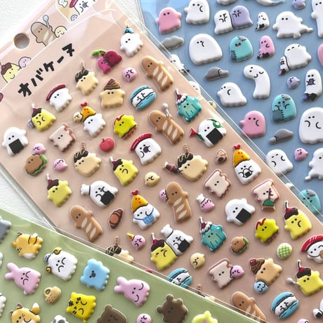 ぷくミニ マシュマロシール① オバケーヌ カラフル 【中国正規ライセンス品】