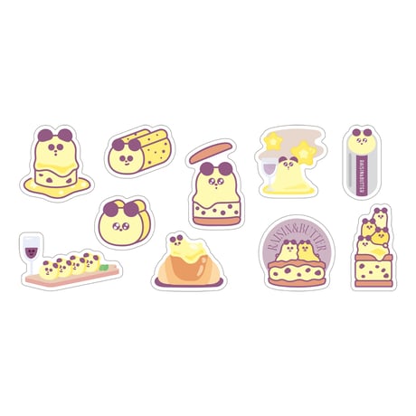 Torolli Butter stickers Butter フレークシール 全3種 【ワールドクラフト】
