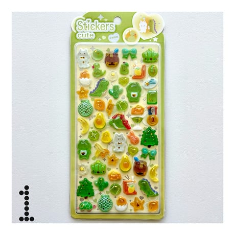 うるぷく3Dシール【Stickers cute】全4種