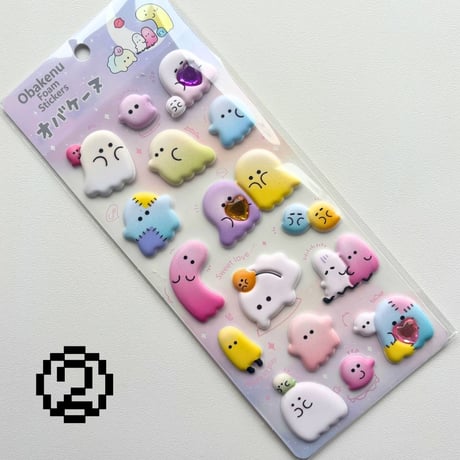 ぷくふわマシュマロシール オバケーヌ  【中国正規ライセンス品】