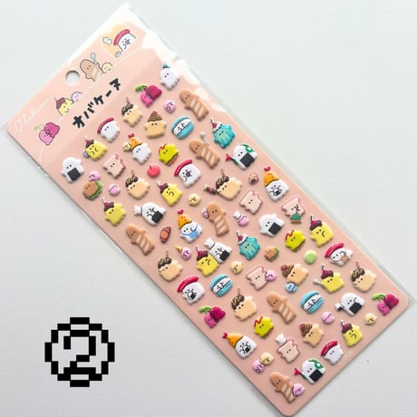 ぷくミニ マシュマロシール① オバケーヌ カラフル 【中国正規ライセンス品】