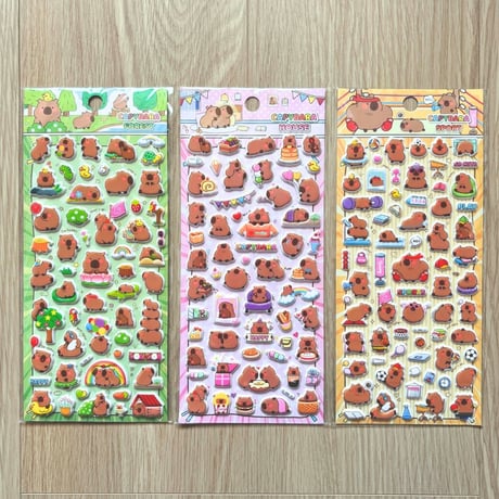 癒しカピバラのぷくぷくシール②