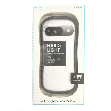 LEPLUS NEXT Pixel 9 / 9 Pro ケース ダークグレー 耐衝撃 ViAMO freely ピクセル9 カバー ハイブリッド 背面クリア 持ちやすい ストラップホール付
