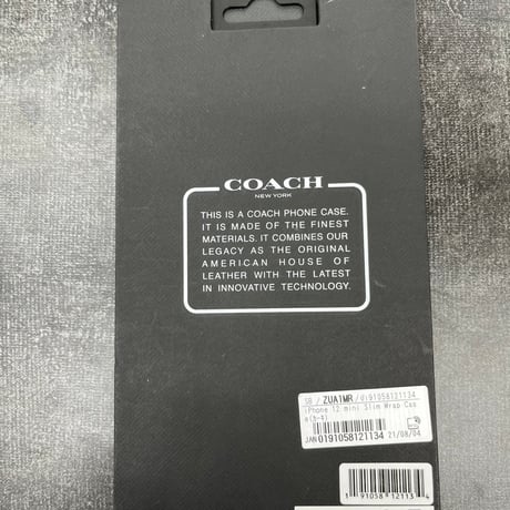 COACH コーチ iPhone 12 mini Slim Wrap Case - Signature C Khaki　ZUA1MR