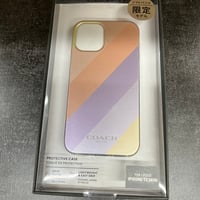 COACH コーチ iPhone 12 mini Protective Case - Diagonal Str iPhone eMetallic U165000380 CIPH-052-DSTMT