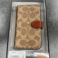 COACH コーチ iPhone 13 mini Coach Folio Case - Signature C Khaki  ZUA218 CIPH-100-SCKHK