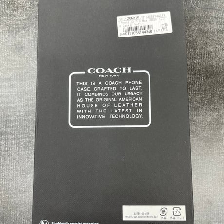 COACH コーチ iPhone 13 Pro Max Coach Folio Case - Signature C Black ZUA215