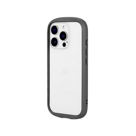 LEPLUS NEXT iPhone16Pro ケース 耐衝撃 ViAMO freely  カバー ハイブリッド 耐傷 背面クリア ライトグレー 持ちやすい くびれ ストラップホール付