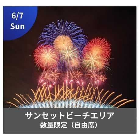 6/7開催【メイン会場】サンセットビーチエリア（1名）