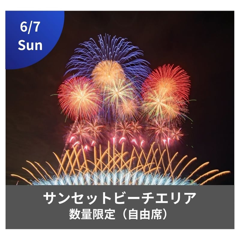 はなひページ 6/7開催【メイン会場】サンセットビーチエリア（1名） | JAPAN
