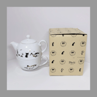 Pitschi こねこのぴっち ティーフォーワン カップ&ポット 茶器セット 廃盤品 ハンス・フィッシャー 箱付属