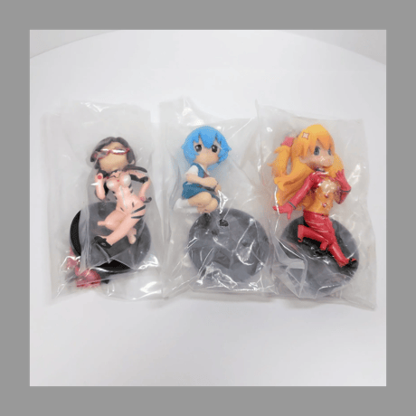 BANDAI（バンダイ） R-style ローソン限定ver. ぷちえゔぁ EVANGELION＠SCHOOL 綾波レイマリ プラグスーツver. アスカ テスト用スーツver. フィギュア セット